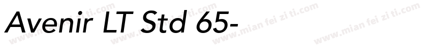 Avenir LT Std 65字体转换
